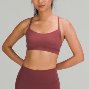 [EUC] Lululemon Flow Y Size 8 Bra Smoky Red Lunar New Year *Light Support B/C
